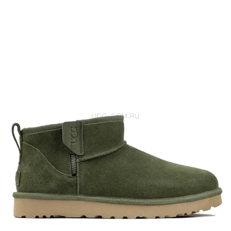 UGG Men's Classic Ultra Mini Zip Boot Khaki