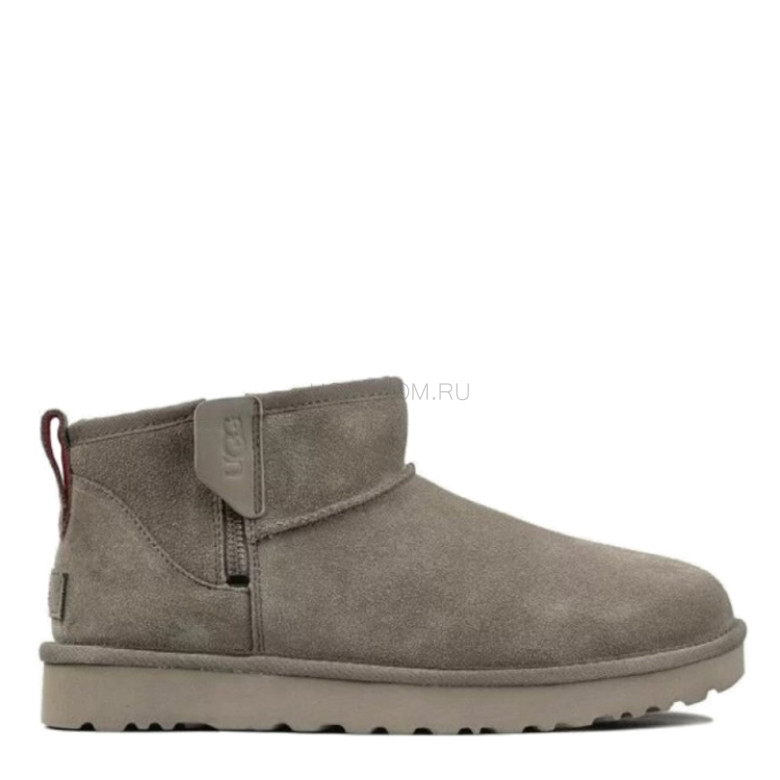 UGG Men's Classic Ultra Mini Zip Boot Smoke