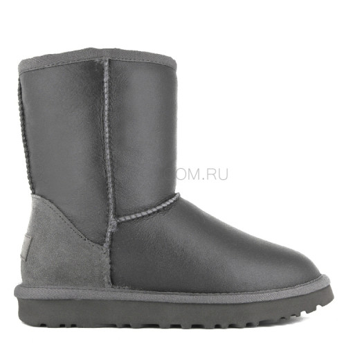 Mens Classic Short Metallic Grey