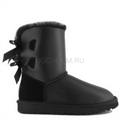 Kids Bailey Bow Metallic Black