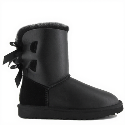 Kids Bailey Bow Metallic Black